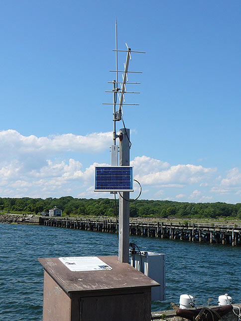 Photo of a weather station on a sunny day