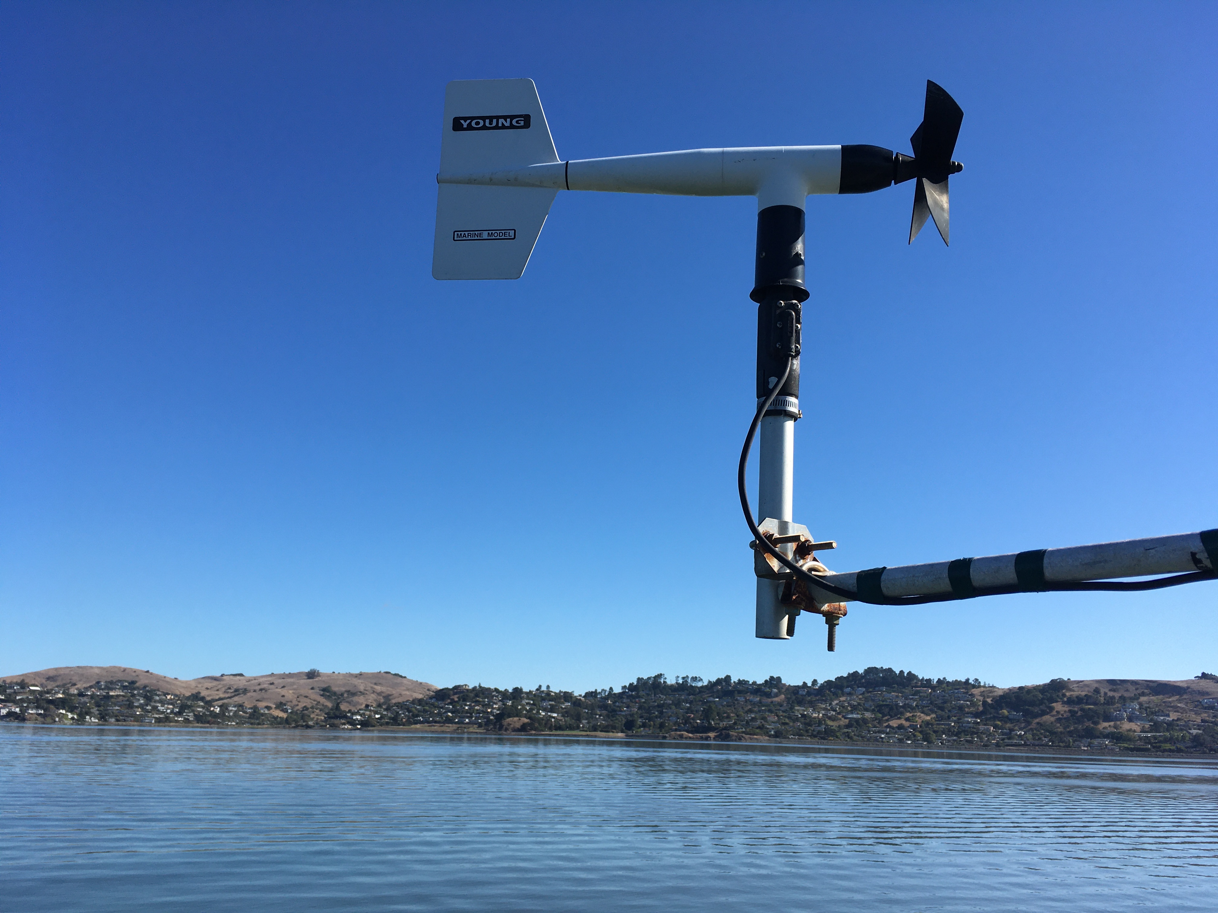 Device collecting weather parameters and wind direction