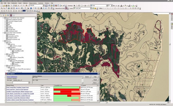 The NatureServe Vista providing a compilation of regional data sets for the Georgia Department of Natural Resources