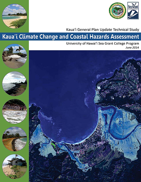 C-CAP High-Resolution Land Cover and Sea Level Rise Viewer showing coastal hazards for the island of Kauai in Hawaii