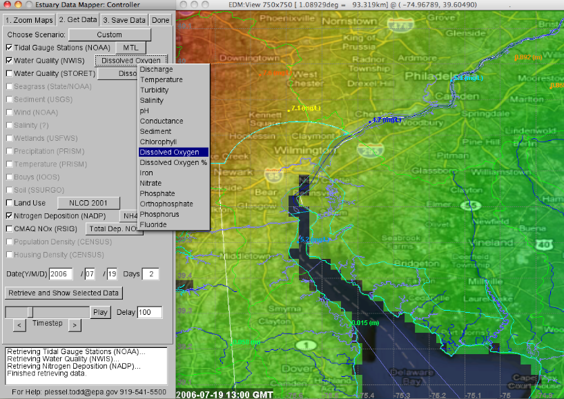 A screenshot of the tool, Estuary Data Mapper, being used.