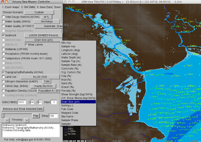 A screenshot of the tool, Estuary Data Mapper, being used.