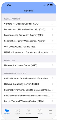 A screenshot of the tool, NOAA Extreme Weather Information Sheet, being used.
