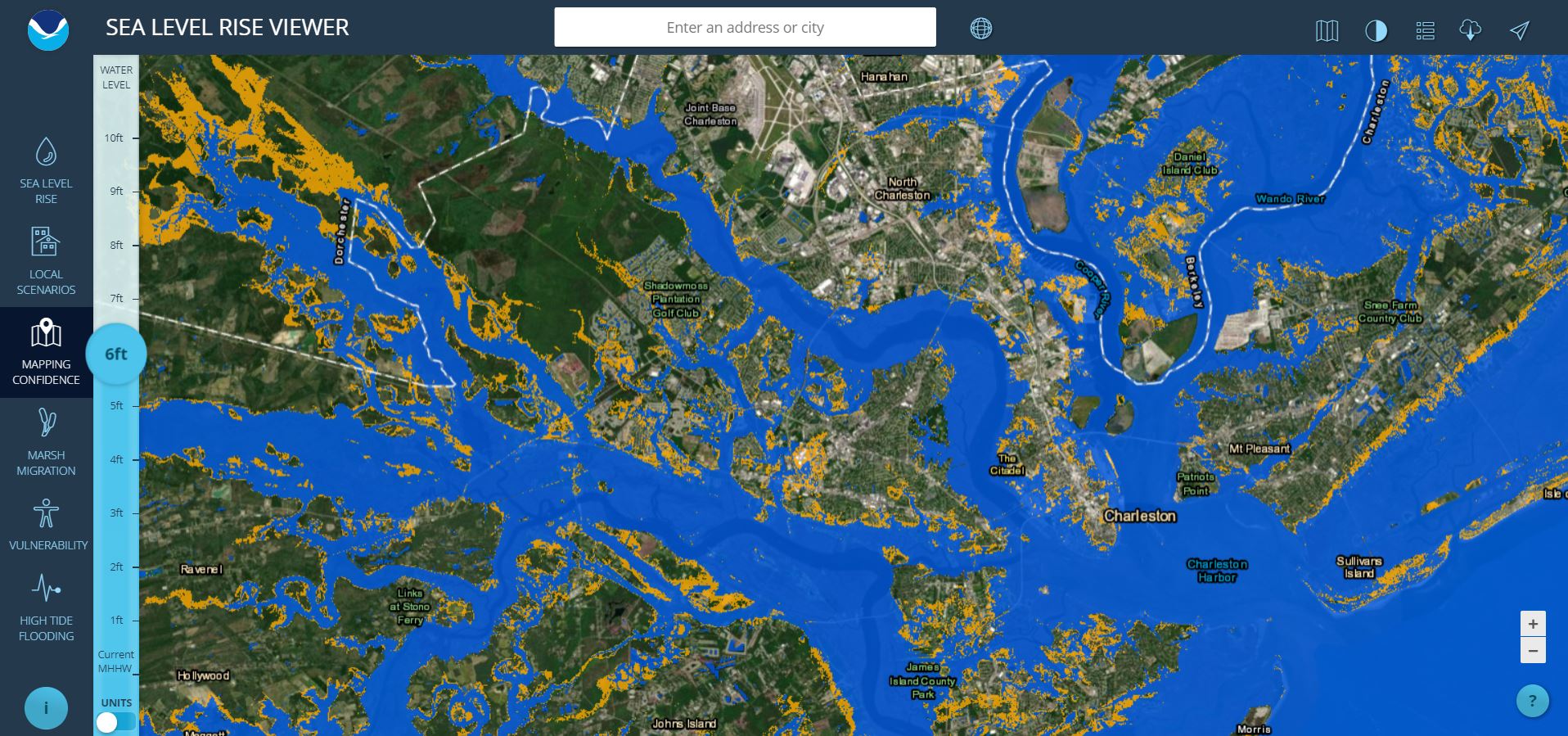 sea level rise interactive map