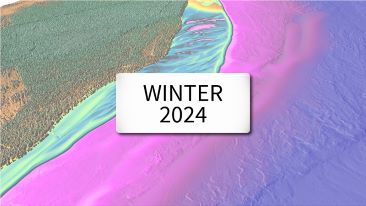 Lidar digital elevation model of stamp sands on the coastline of Michigan. Available Winter 2024.