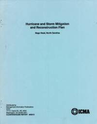 [graphic of cover of report-Hurricane and Storm Mitigation and Reconstruction Plan Nags Head, North Carolina]
