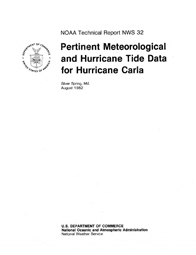 [graphic of cover of report-Pertinent Meteorological and Hurricane Tide Data for Hurricane Carla]