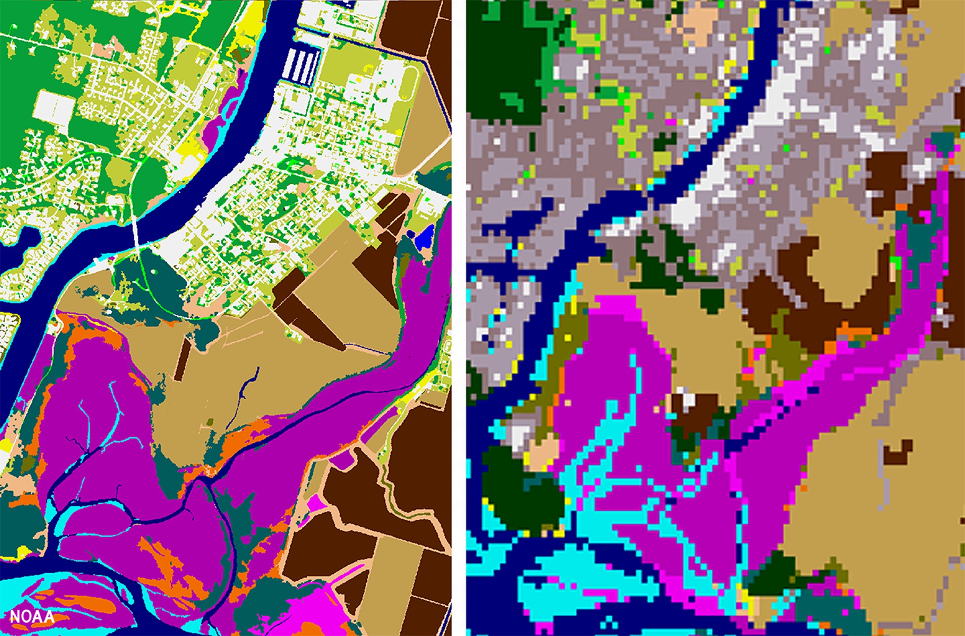 High-resolution land cover data.