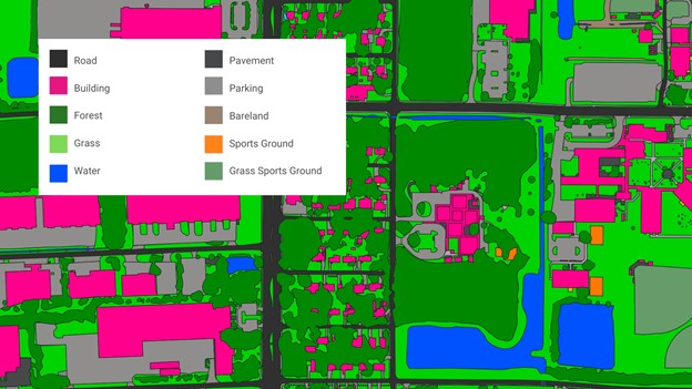 High-resolution land cover data in Jacksonville, Florida.