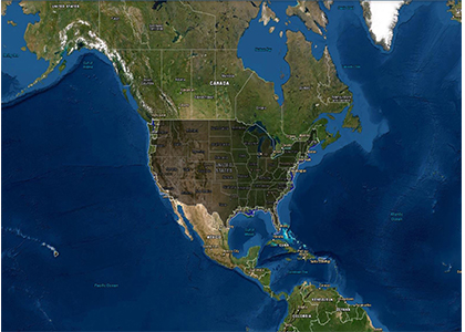 Screenshot of the Sea Level Rise Viewer showing map
